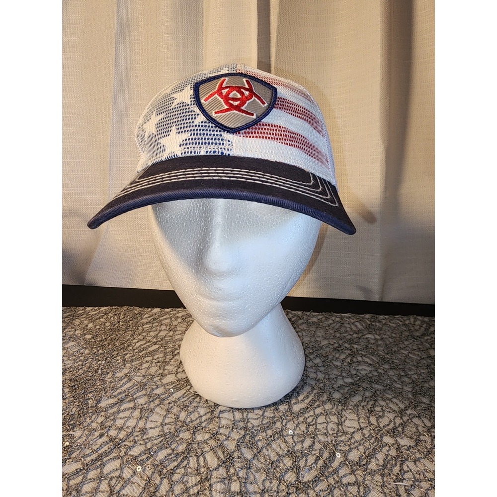 Ariat Red White And Blue Stars And Stripes Ball Cap